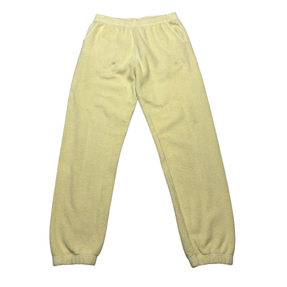 Brain Dead Reverse Fleece Sweatpants Men's Small Yellow Fleece Joggers
